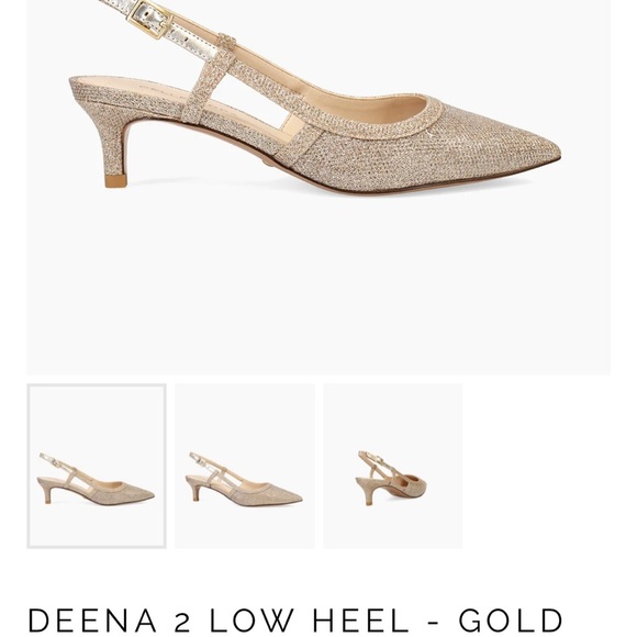 Pelle Moda Shoes - Pelle moda Deena 2 Low Heel Slingback gold size 5
